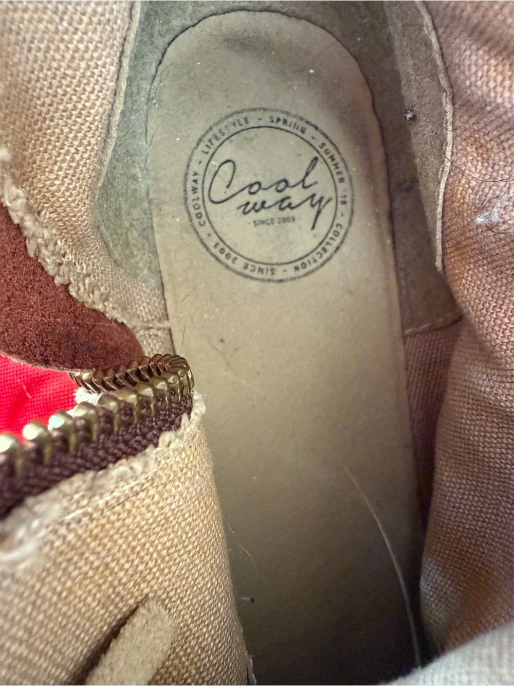 Women's Coolway Naim Fringe Leather/Suede Bootie in Tan Size 10